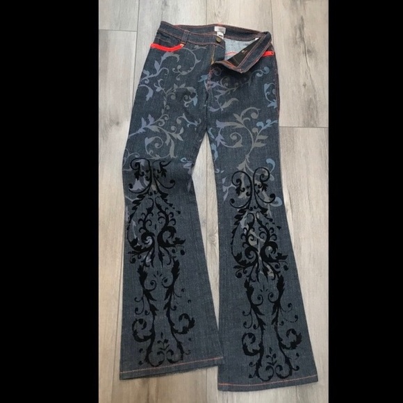 5/48 Saks Fifth Avenue Jeans Burned Velvet - Picture 8 of 8